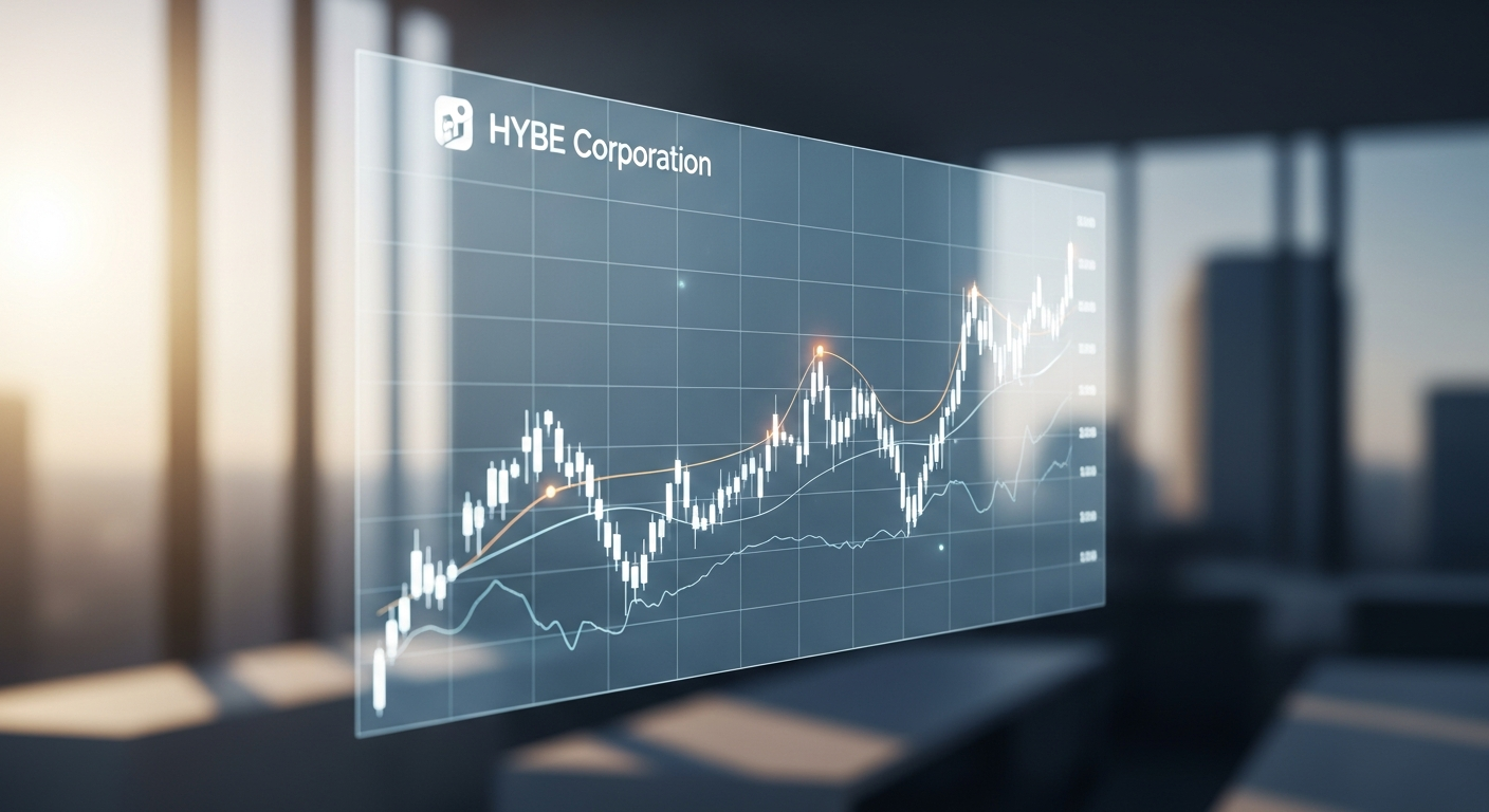 kpop industry stock chart hybe