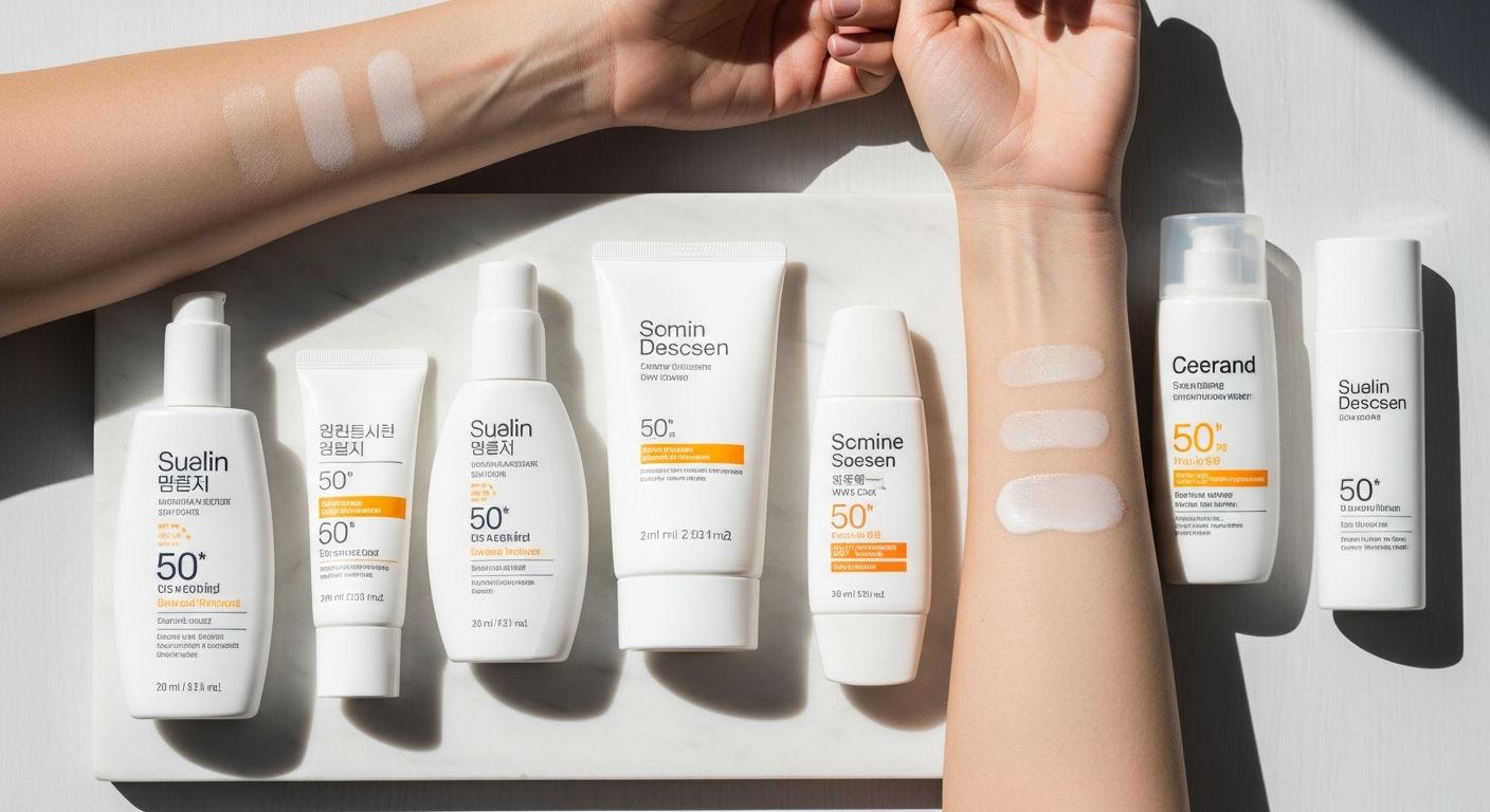 korean sunscreen white cast comparison