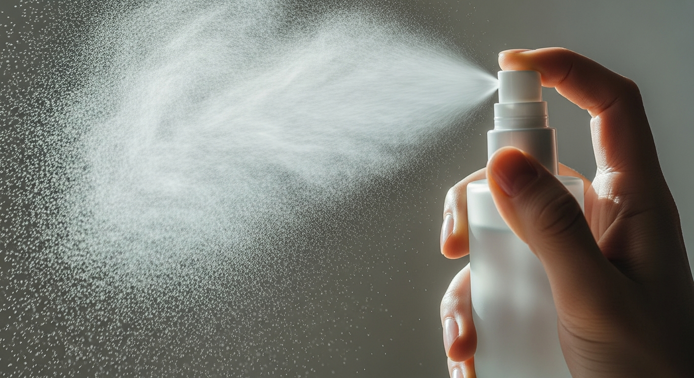 korean facial mist spray close up