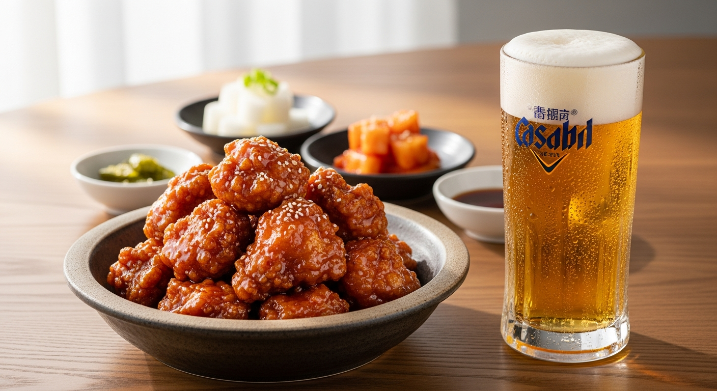 korean fried chicken beer chimaek