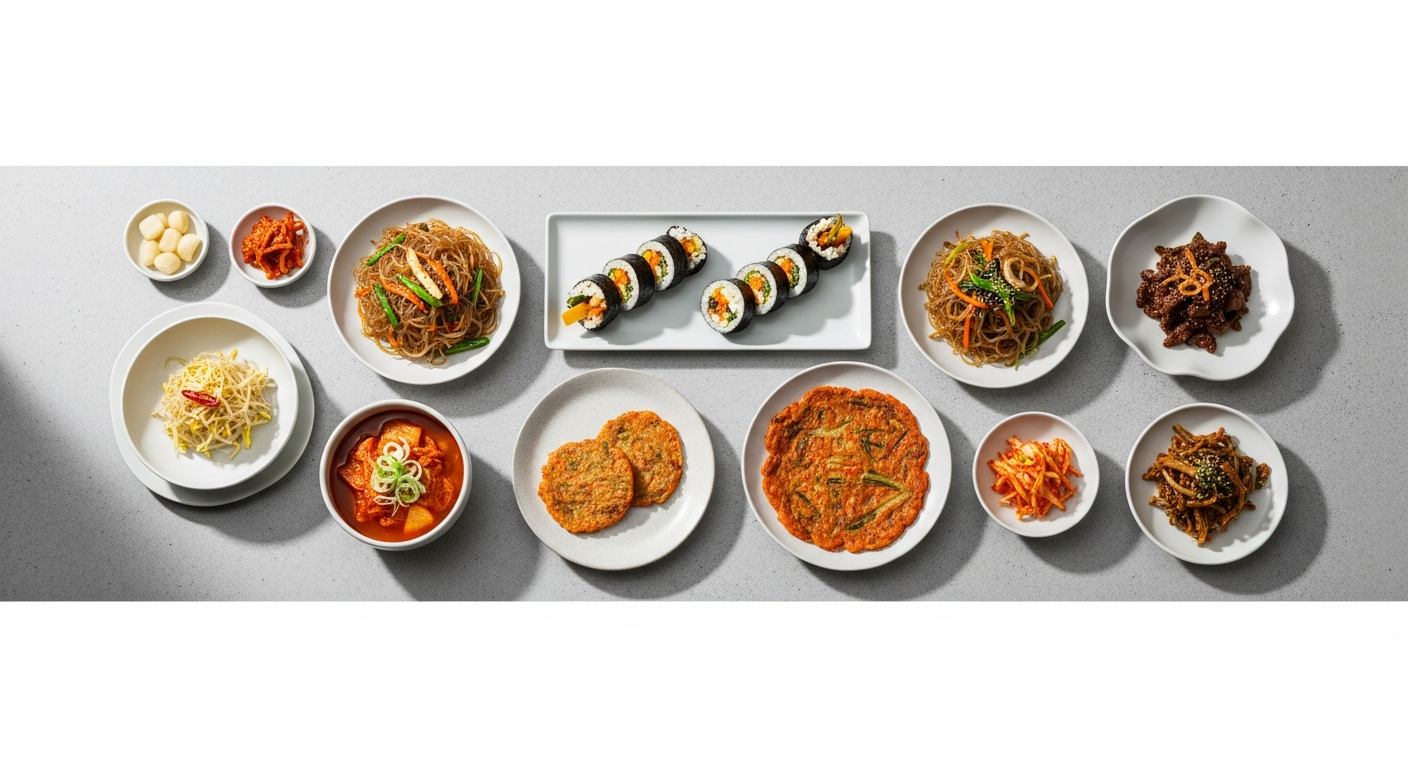 korean food comparison chart variety