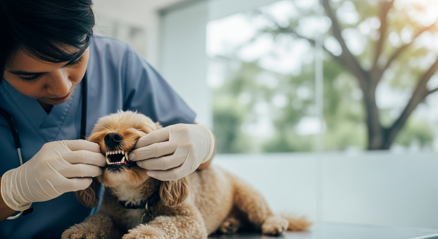 vet examining pet teeth bukit timah