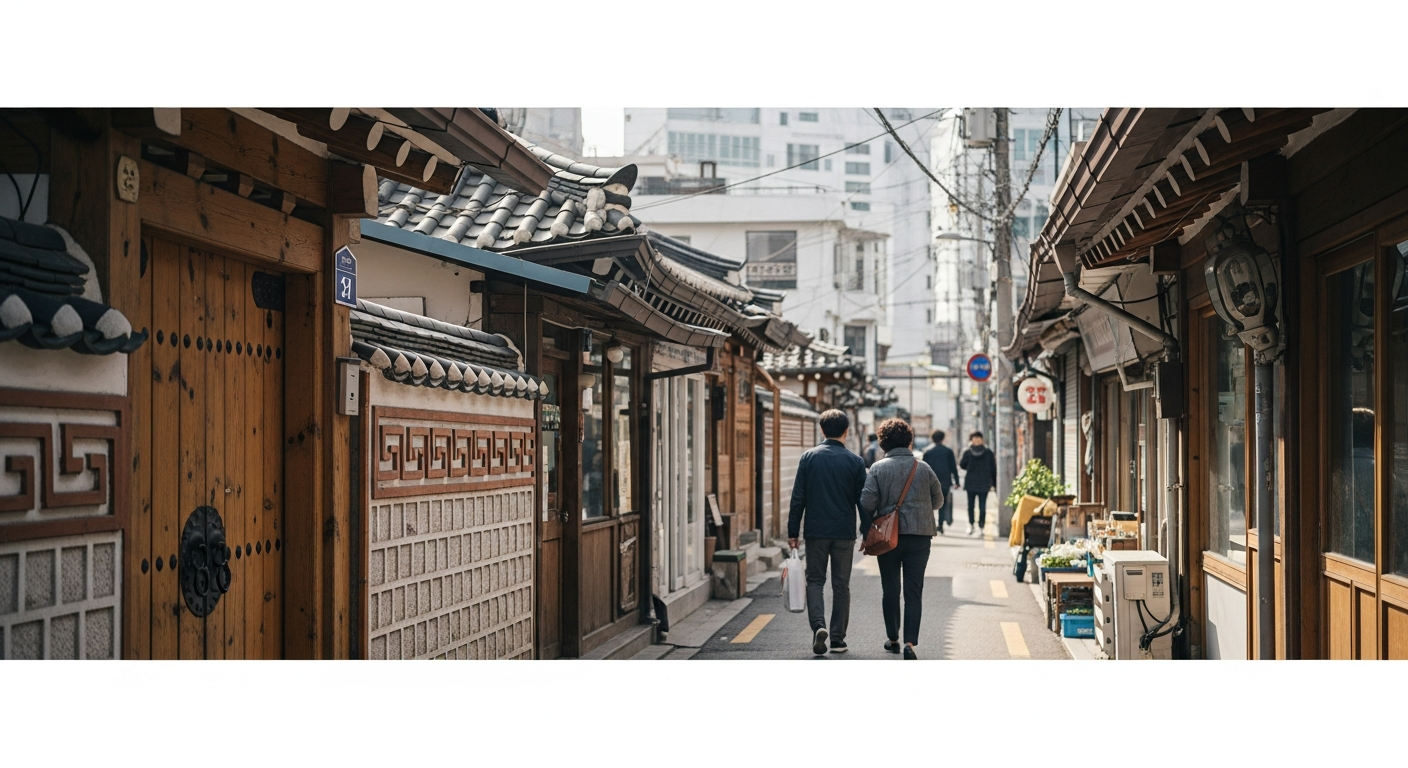 seoul side street wandering local