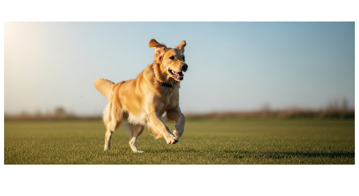 happy healthy dog running