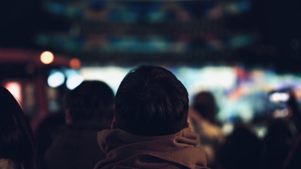 audience watching korean drama excited