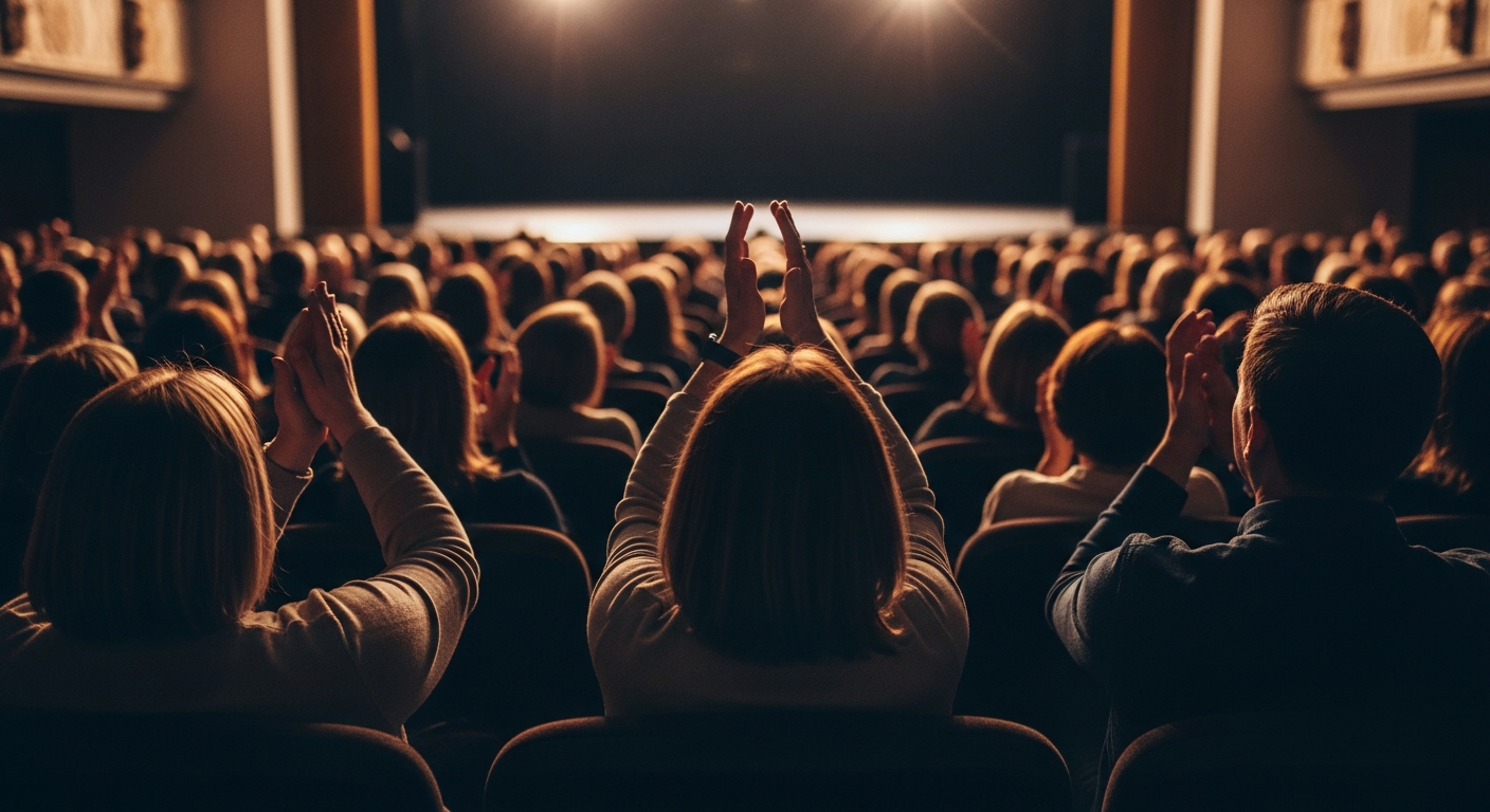 audience applauding theater