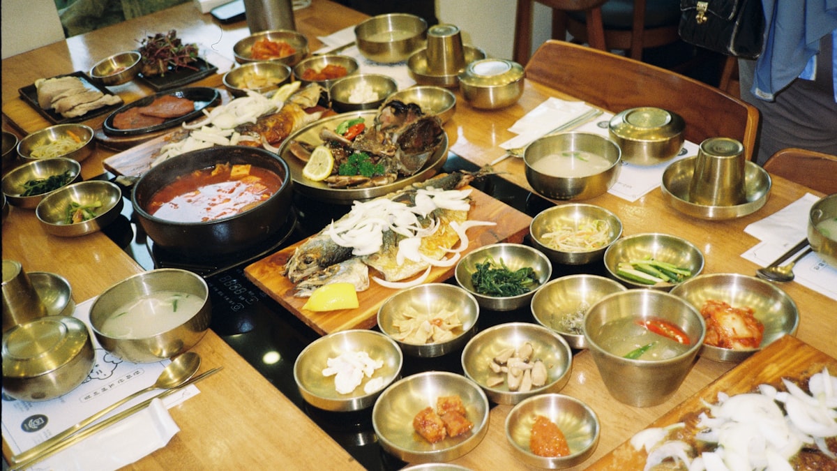 balanced Korean meal banchan