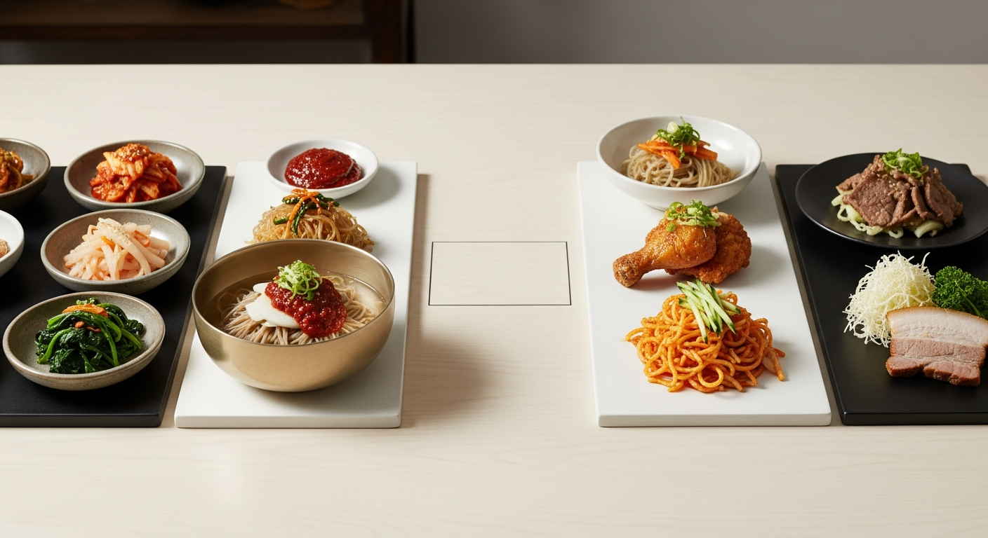 korean food comparison table