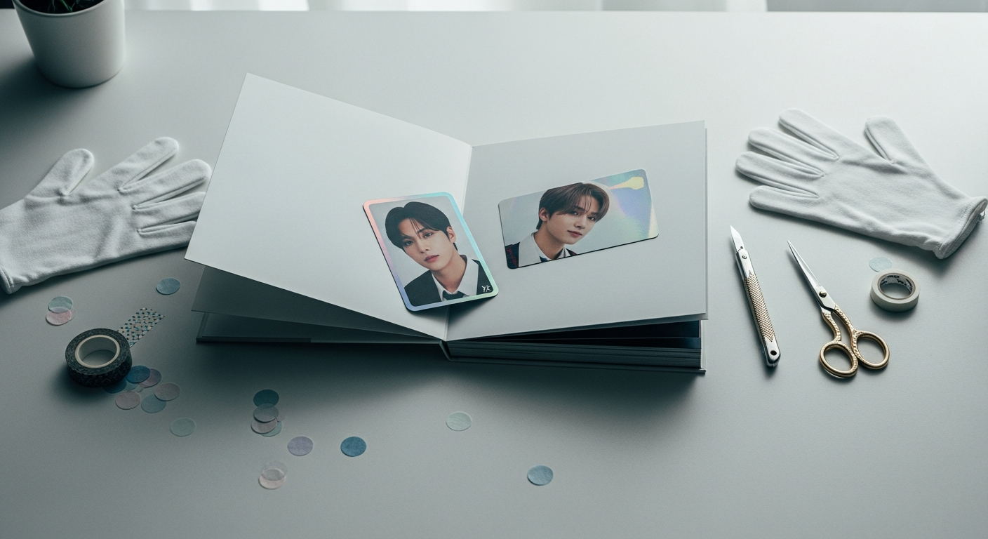 kpop album unboxing photocard