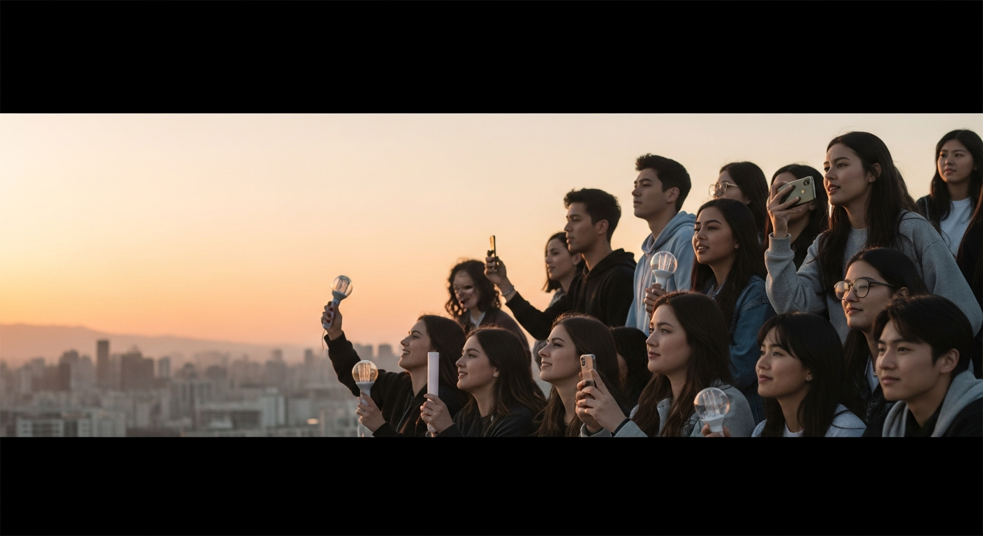 kpop fan community sunset