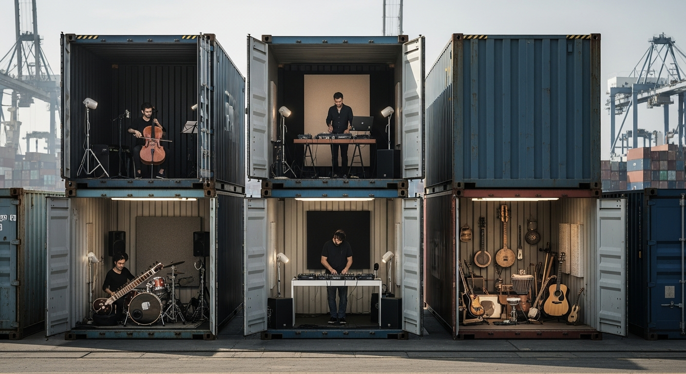 export shipping containers global music