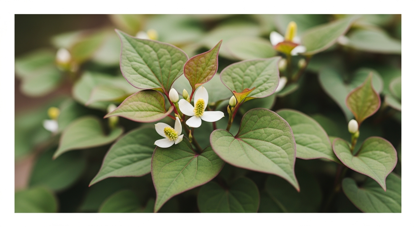 heartleaf houttuynia cordata plant