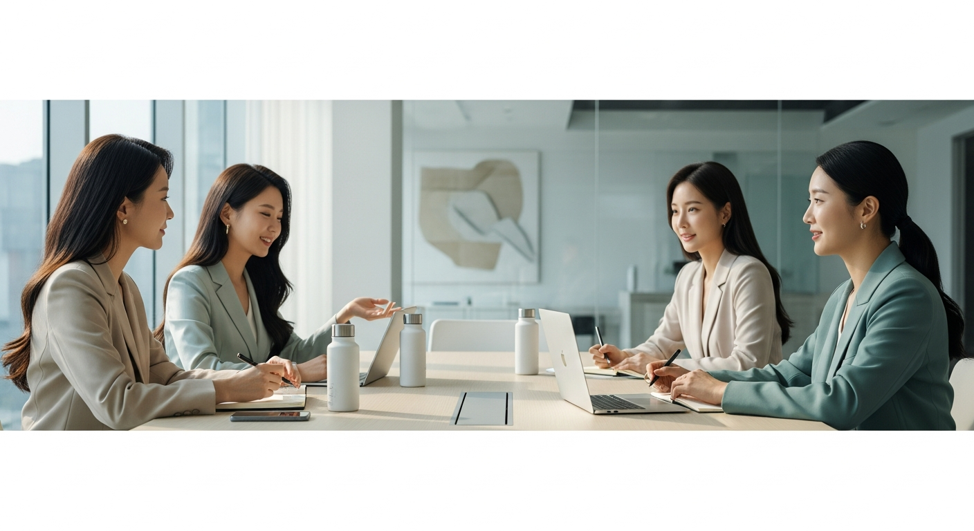 korean beauty entrepreneur strategy meeting