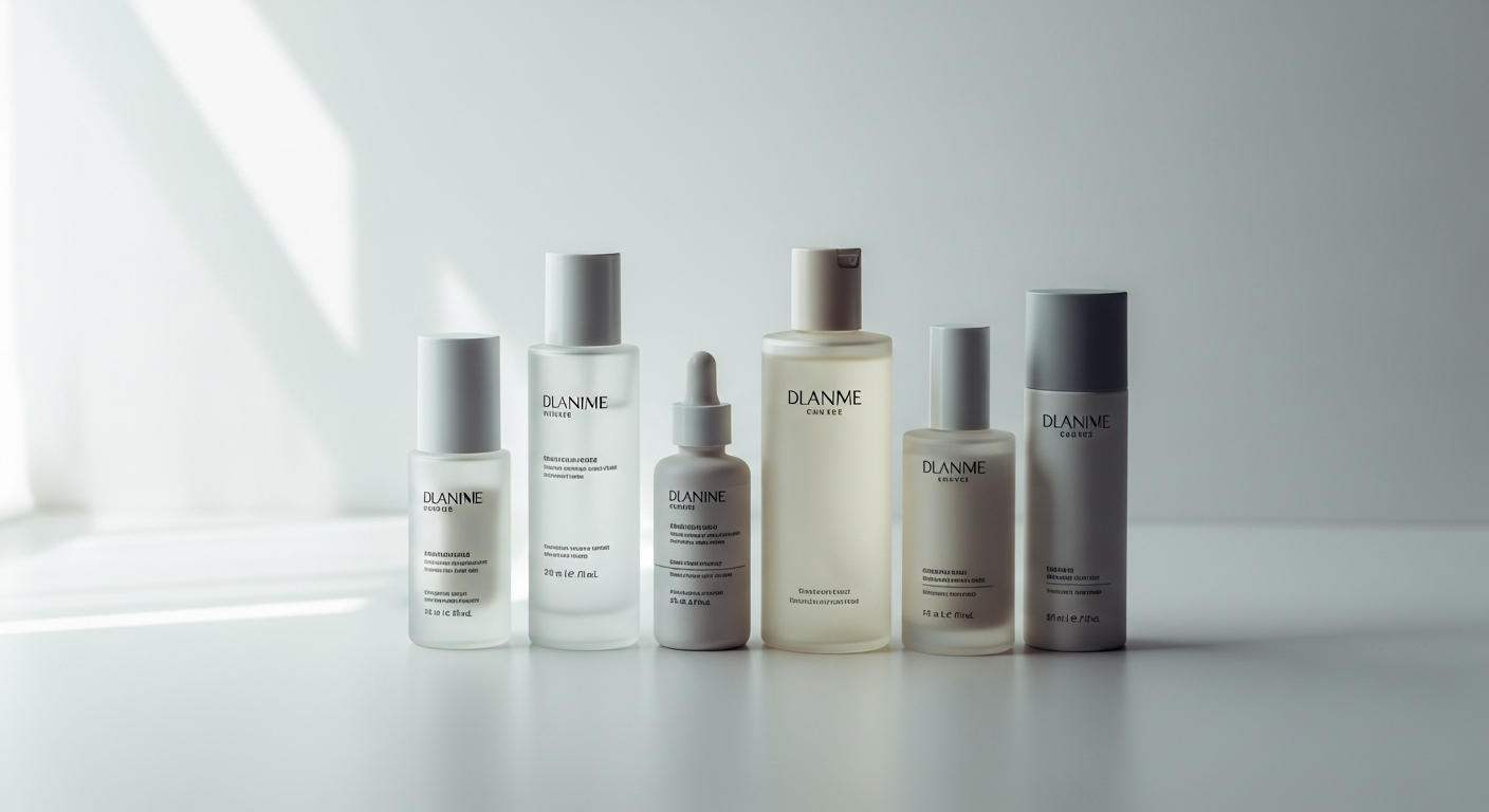 minimal skincare bottles aesthetic