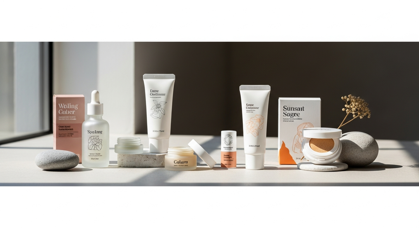 korean indie beauty brand display