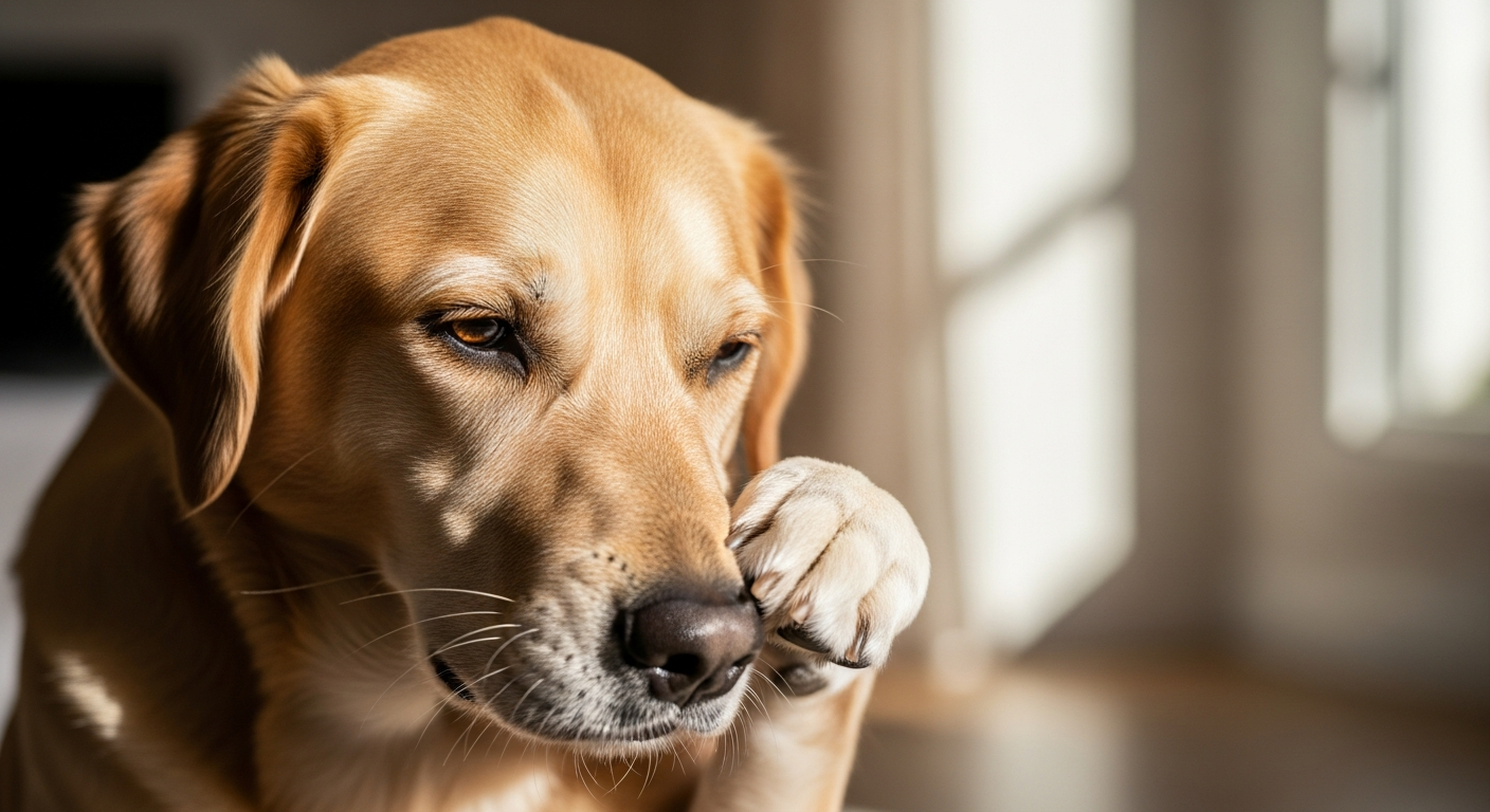 dog showing dental pain symptoms