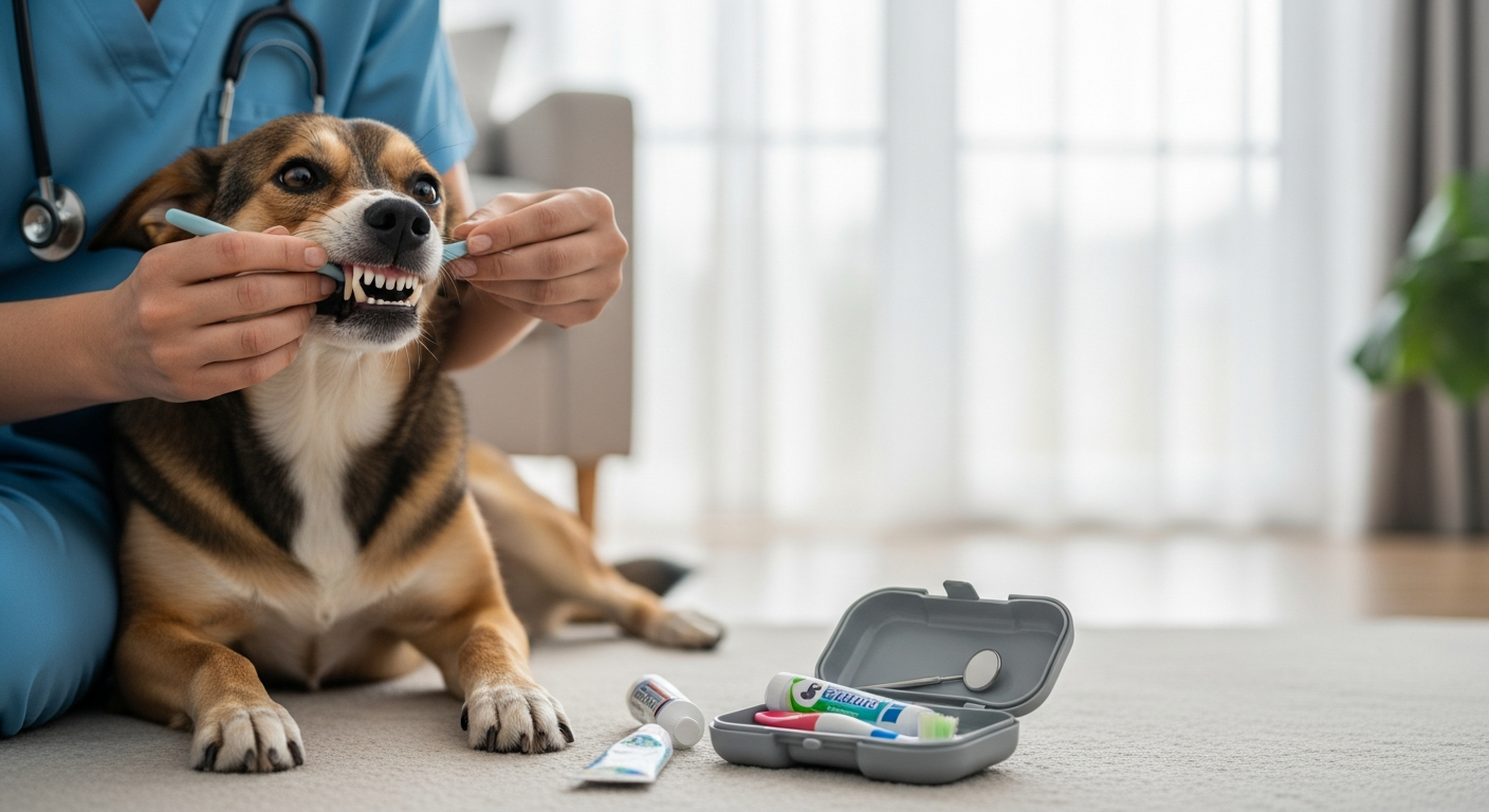 home pet dental check routine