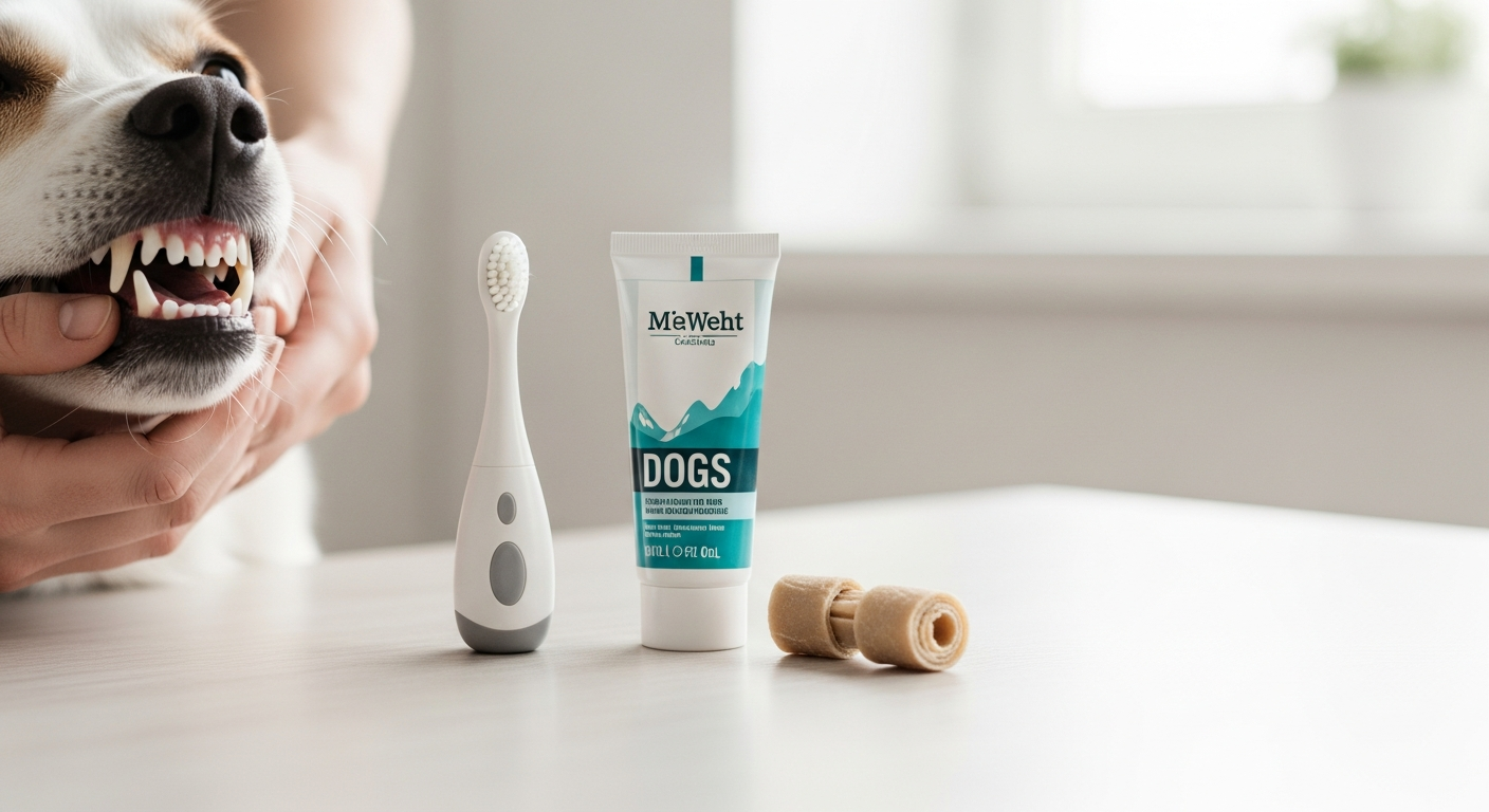 three step dog dental routine