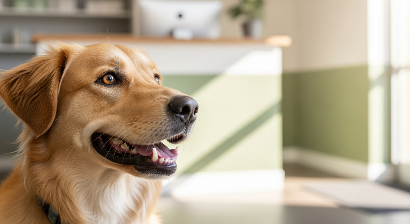 happy dog after dental care