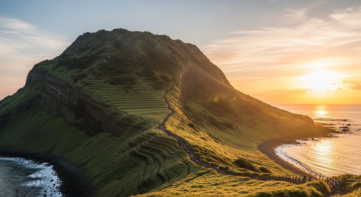 seongsan sunrise peak hiking