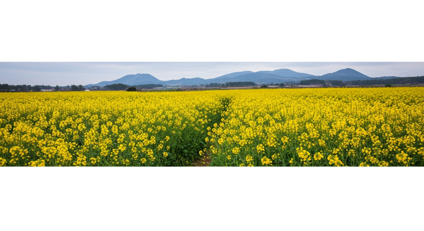 jeju canola flower spring season