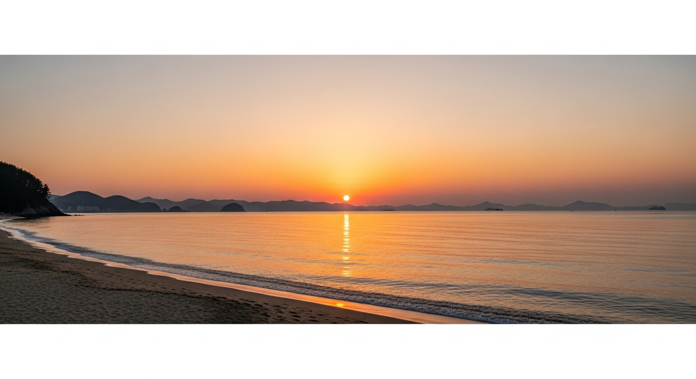sunset Korea east coast