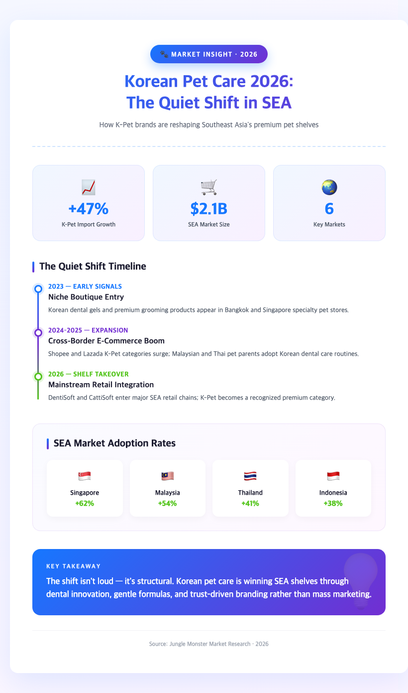 korean pet care shelf southeast asia 2026