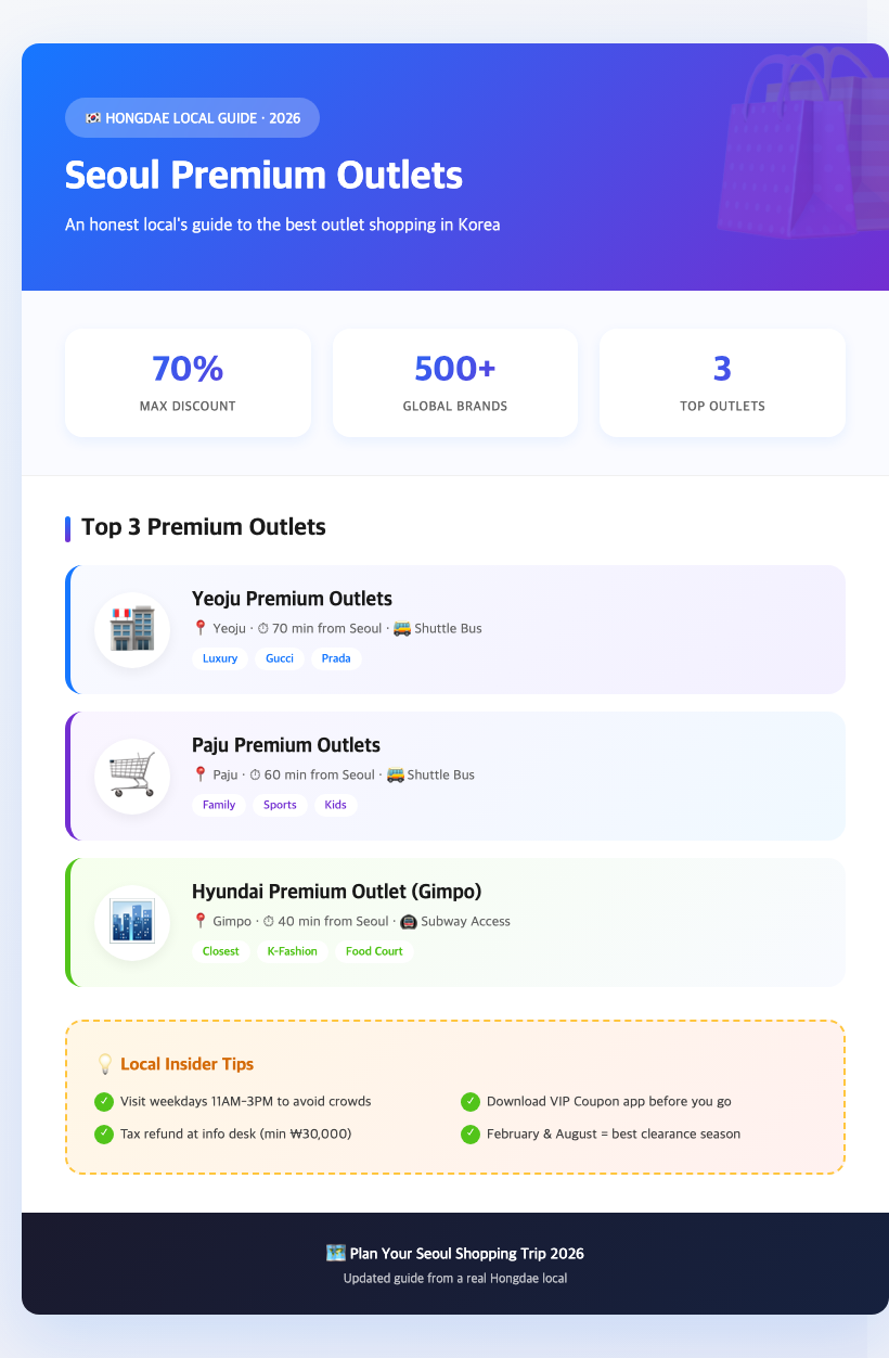 seoul premium outlets shopping guide 2026