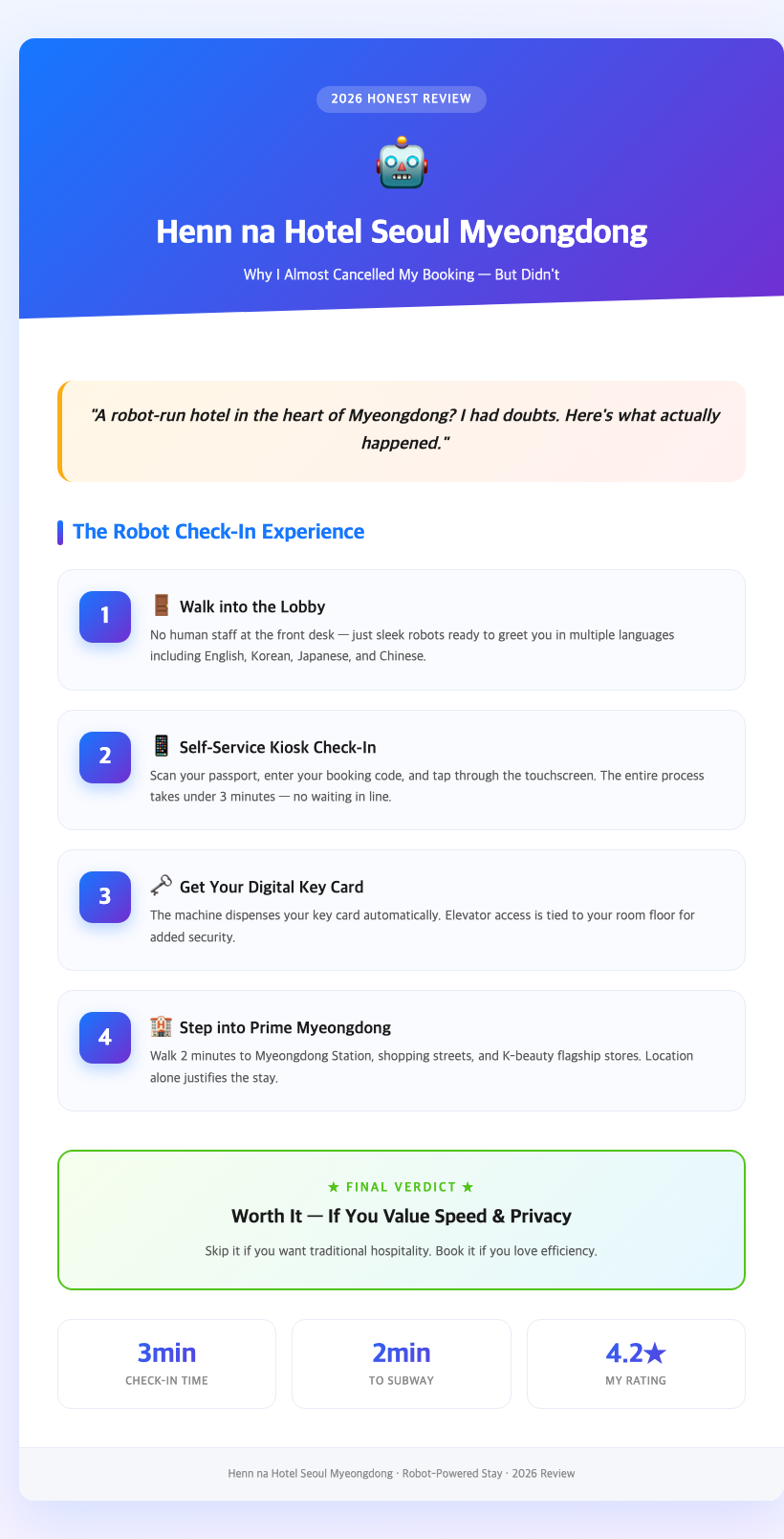 henn na hotel seoul myeongdong lobby robot check in