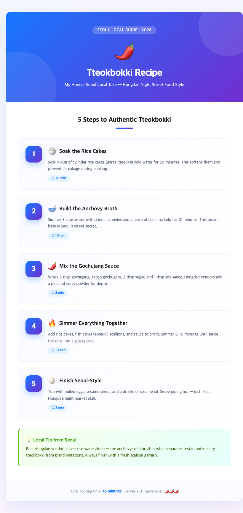 tteokbokki street food hongdae seoul night