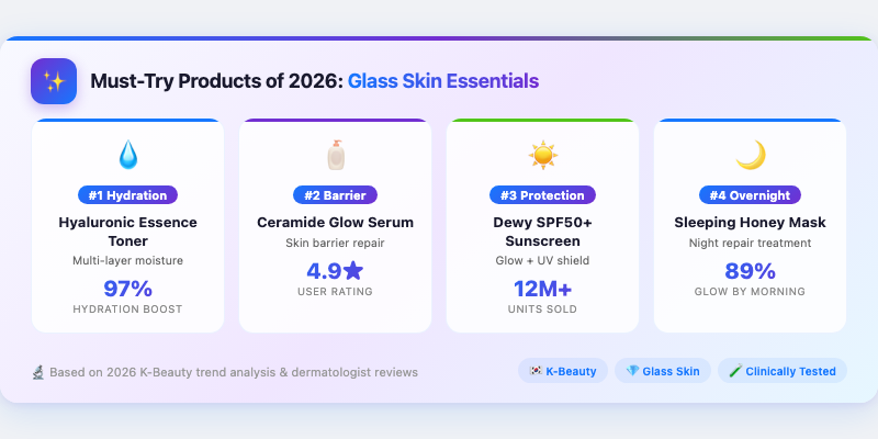 Must-Try Products of 2026: Glass Skin Essentials
