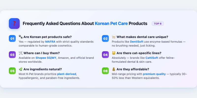 Frequently Asked Questions About Korean Pet Care Products