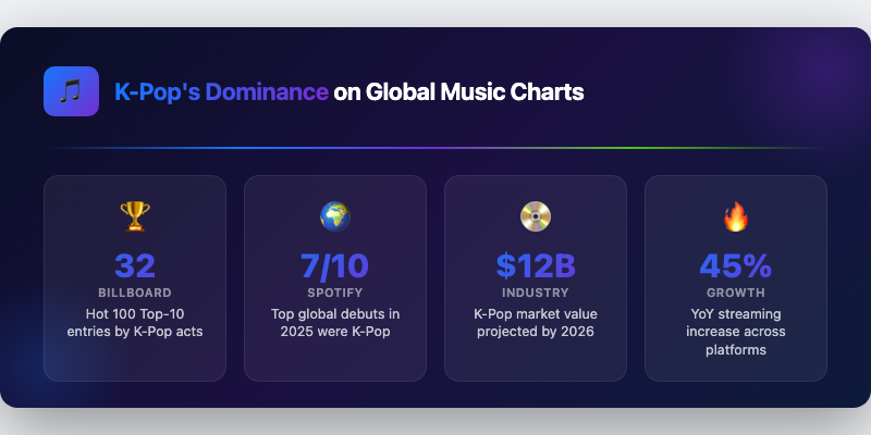 K-Pop's Dominance on Music Charts