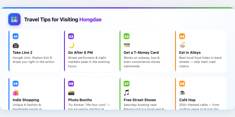Travel Tips for Visiting Hongdae