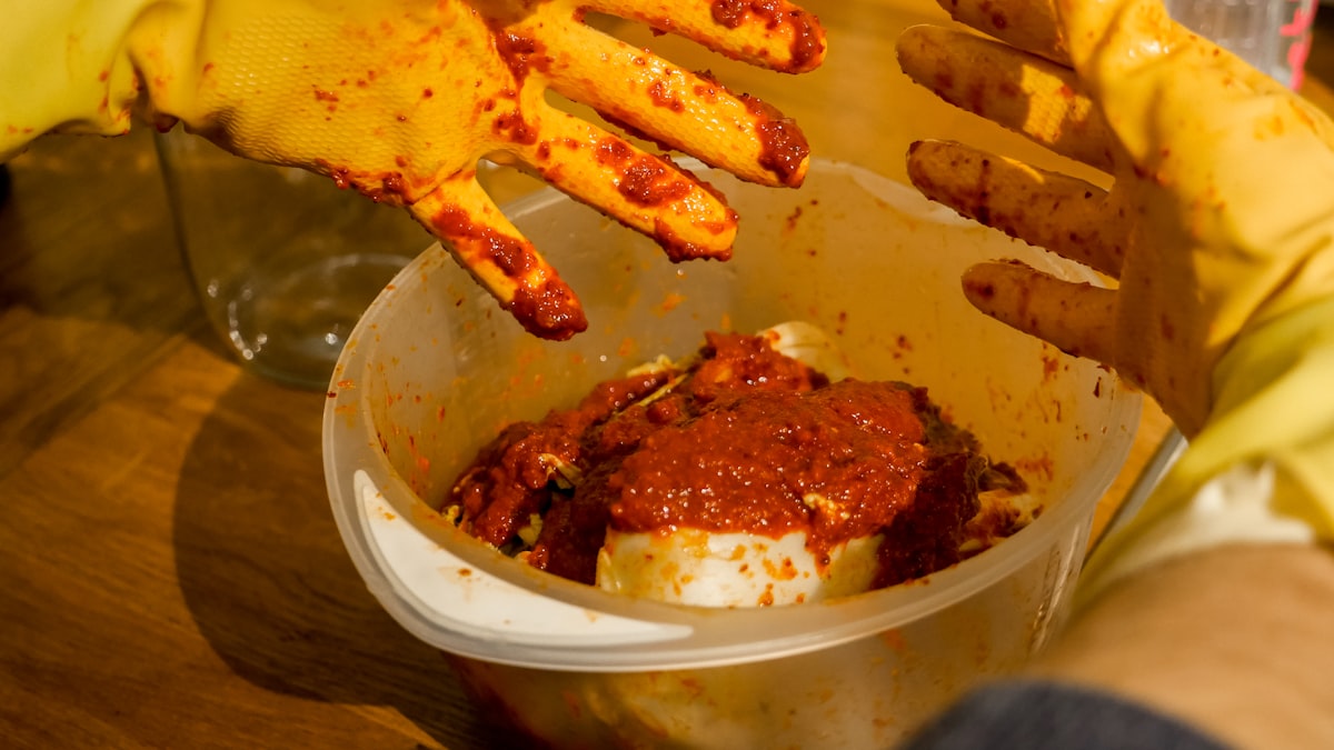 korean gochujang sauce mixing bowl