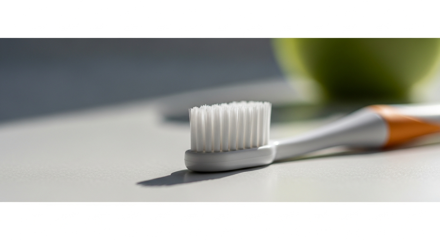 soft bristle pet toothbrush close up