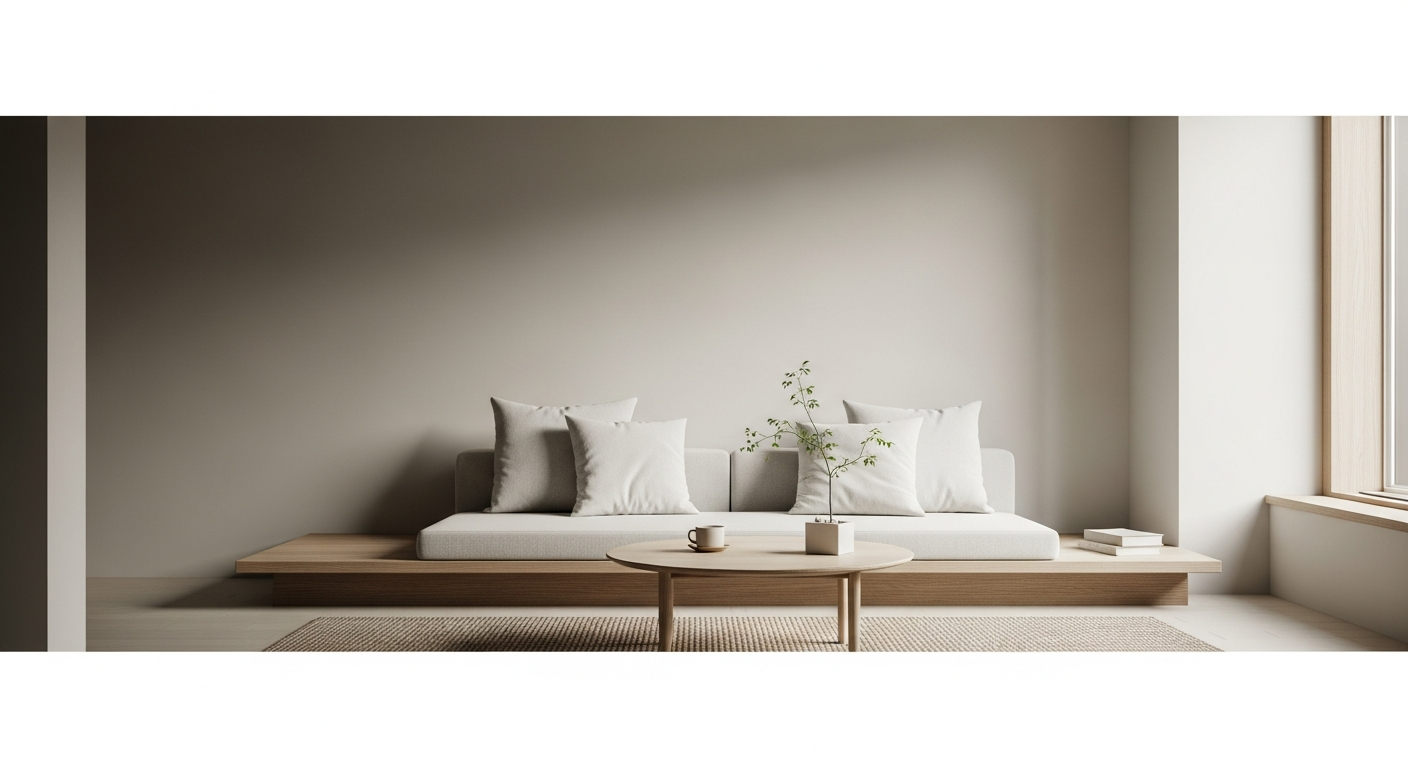 korean minimalist living room