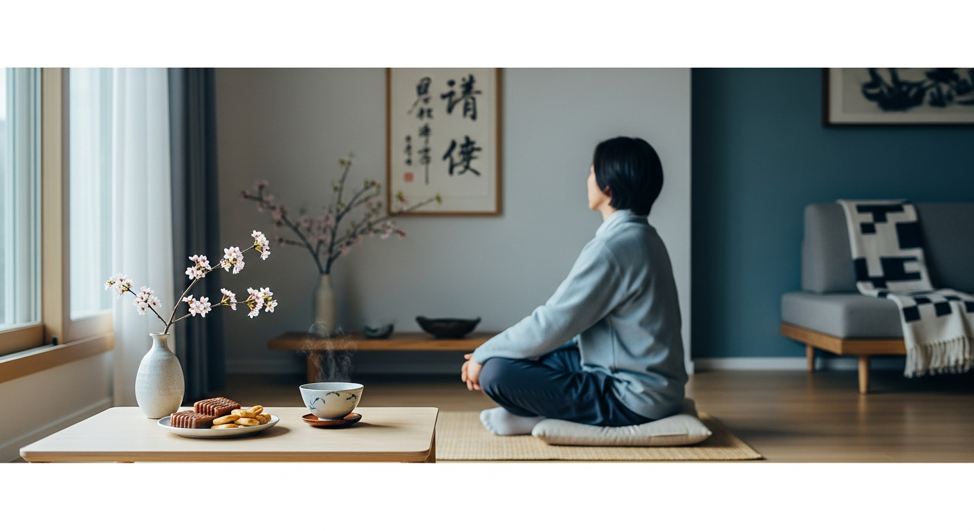 peaceful korean home moment
