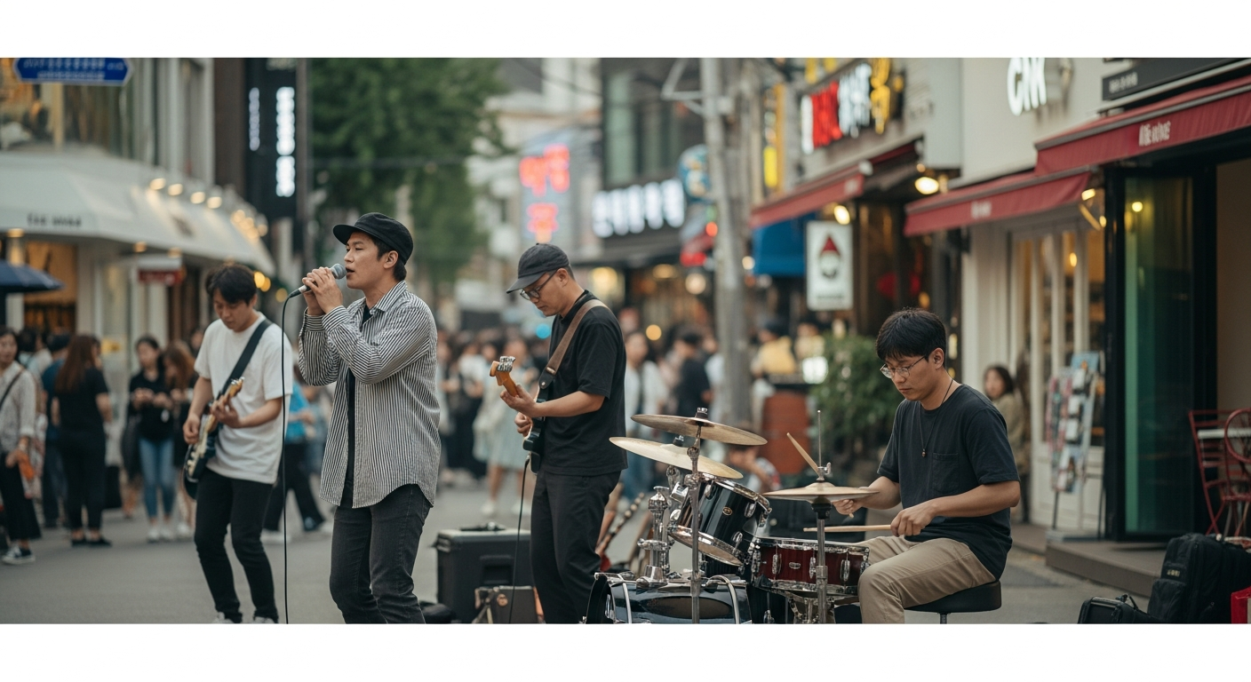 Hongdae street performance busking