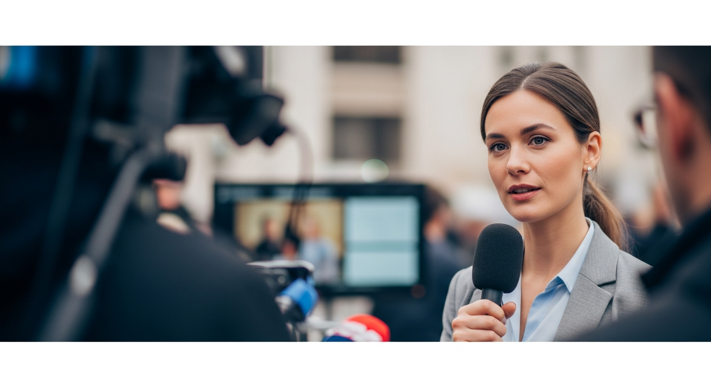 journalist reporting news