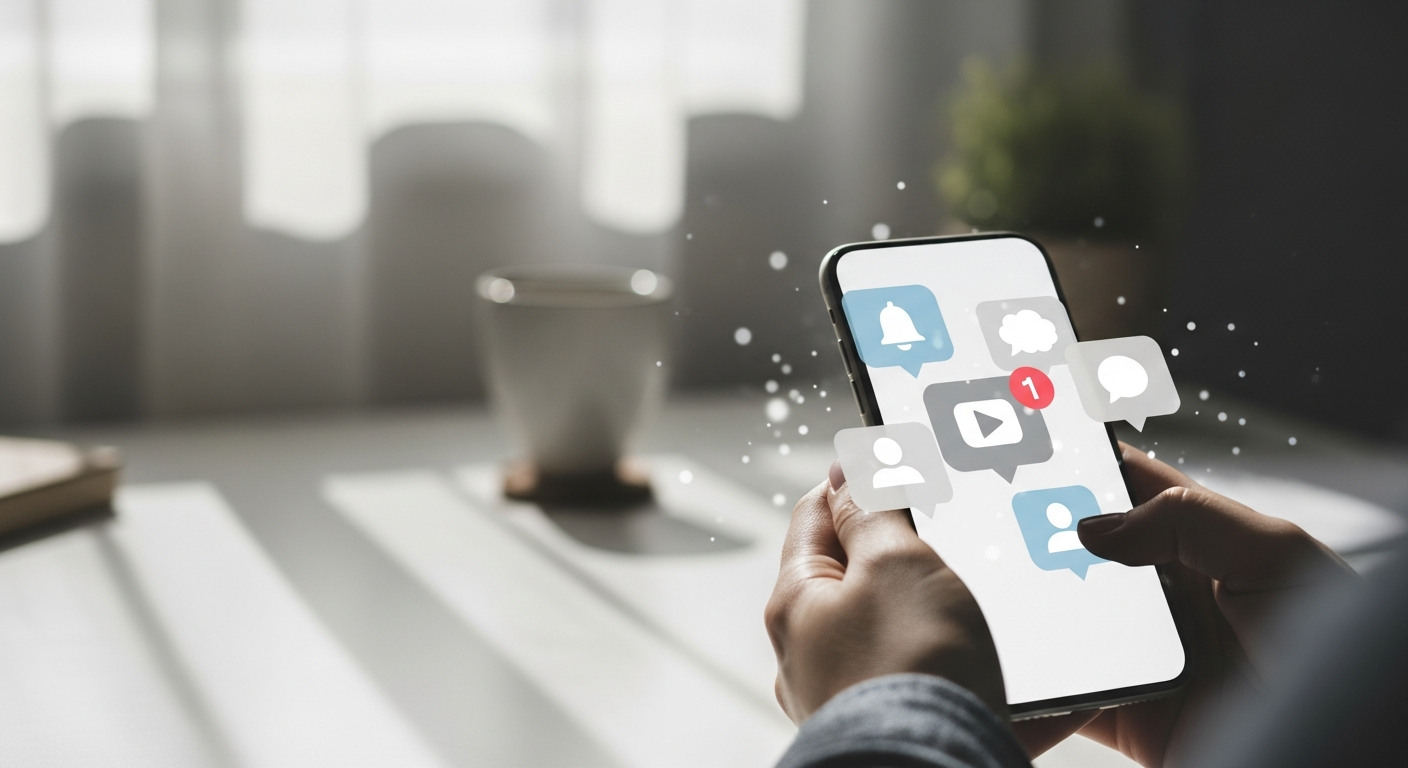smartphone social media notifications